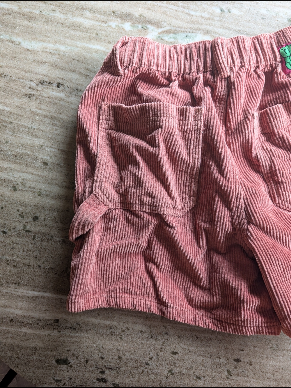 Empyre Mauve-Pink High-Waist Corduroy Shorts - Picture 5 of 7